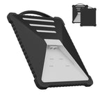 Mwin Starlink Mini Protective Cover, Waterproof Scratch-Resistant Silicone Case with Wavy Edge Design for Satellite Antenna, Portable Protector for RV (Black)