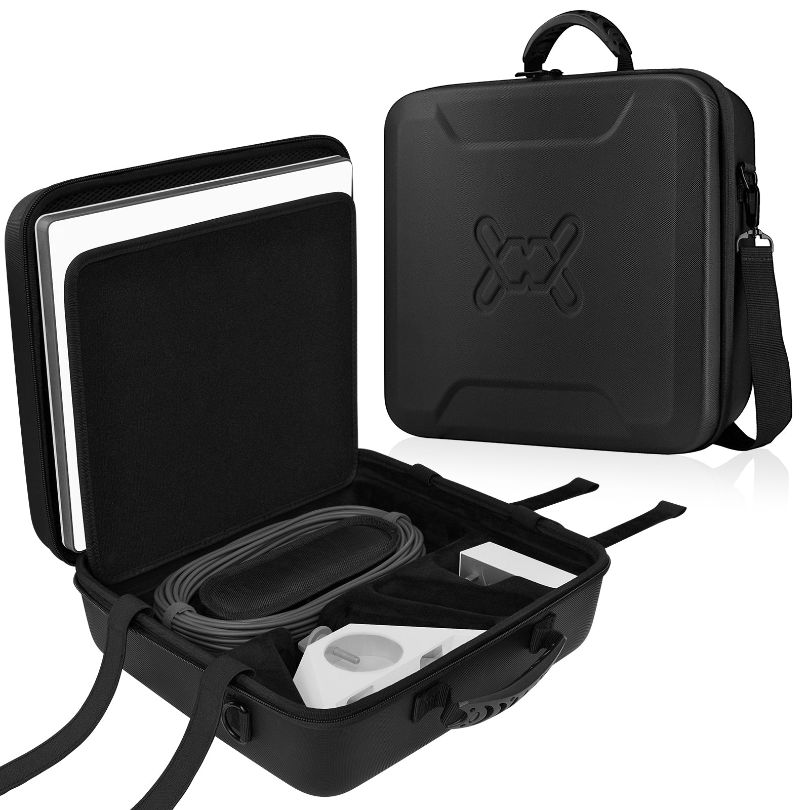 Mwin Starlink Mini Case - Lightweight Travel Carrying Star Link Mini Case,Splash-Resistant & Shockproof EVA Protective Cover with Shoulder Strap,Portable Hard Bag for Outdoor Travel & Camping,Black