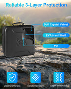 Mwin Starlink Mini Case - Lightweight Travel Carrying Star Link Mini Case,Splash-Resistant & Shockproof EVA Protective Cover with Shoulder Strap,Portable Hard Bag for Outdoor Travel & Camping,Black