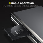 Mwin CD Cleaner Disc for CD Player,Safe and Effective Laser Lens Cleaning Disc,CD/VCD/DVD Player Lens Cleaner Set for Car and Home