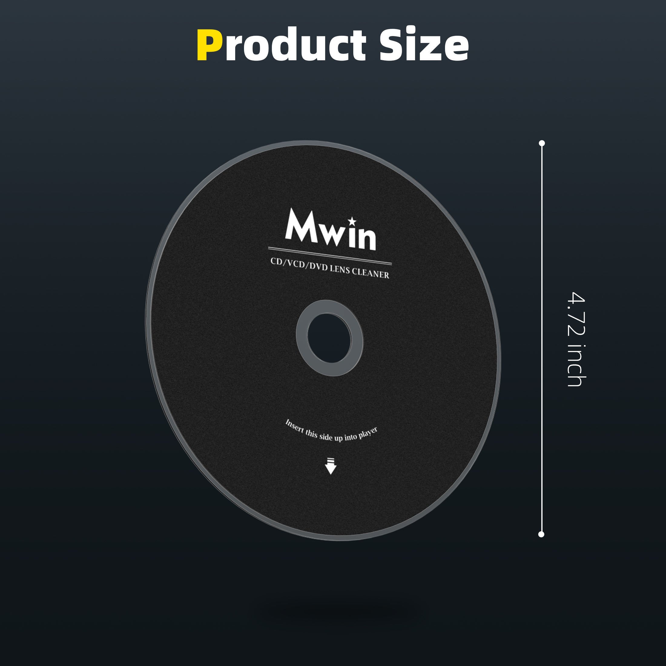Mwin CD Laser Lens Cleaner Disc – Safe & Effective for CD DVD Players, Car & Home Player Lens Cleaning Set