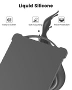 Mwin Protective Cover for Starlink Mini, Liquid Silicone Case with Comfortable Handle, Portable Scratch-Resistant Full Cover, Wavy Edge Design for Starlink Dish Mini Accessories (Gray)