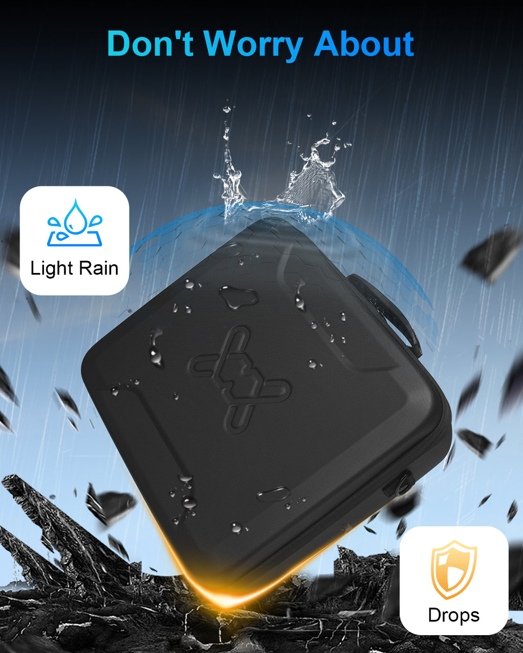 Mwin Starlink Mini Case - Lightweight Travel Carrying Star Link Mini Case,Splash-Resistant & Shockproof EVA Protective Cover with Shoulder Strap,Portable Hard Bag for Outdoor Travel & Camping,Black