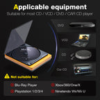 Mwin CD Cleaner Disc for CD Player,Safe and Effective Laser Lens Cleaning Disc,CD/VCD/DVD Player Lens Cleaner Set for Car and Home