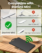 Mwin Starlink Mini Protective Cover, Waterproof Scratch-Resistant Silicone Case with Wavy Edge Design for Satellite Antenna, Portable Protector for RV (Black)