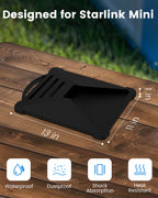 Mwin Starlink Mini Protective Cover, Waterproof Scratch-Resistant Silicone Case with Wavy Edge Design for Satellite Antenna, Portable Protector for RV (Black)