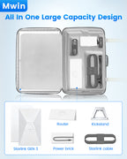 Mwin Carrying Case for Starlink Gen 3 - Starlink Accessories Shockproof Waterproof Bag for V3 Dish, Portable Travel Case, Ideal for RV Travel & Outdoor Use, Protects Your Starlink Gen 3 Kit