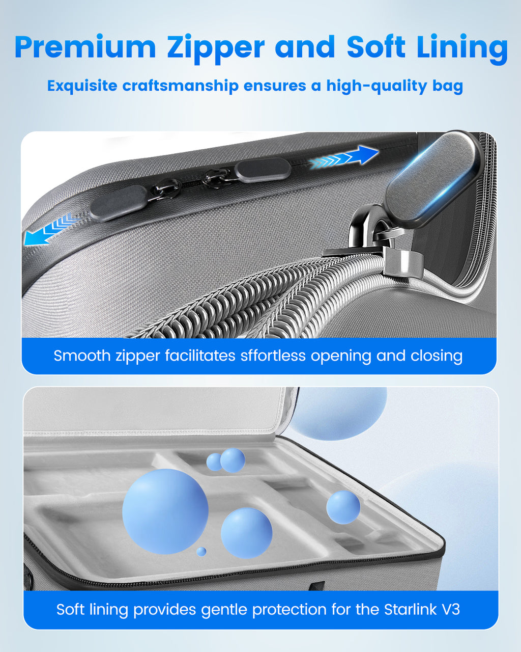 Mwin Carrying Case for Starlink Gen 3 - Starlink Accessories Shockproof Waterproof Bag for V3 Dish, Portable Travel Case, Ideal for RV Travel & Outdoor Use, Protects Your Starlink Gen 3 Kit