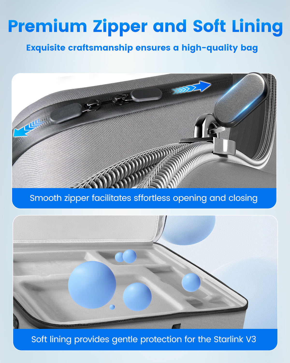 Mwin Carrying Case for Starlink Gen 3 - Starlink Accessories Shockproof Waterproof Bag for V3 Dish, Portable Travel Case, Ideal for RV Travel & Outdoor Use, Protects Your Starlink Gen 3 Kit