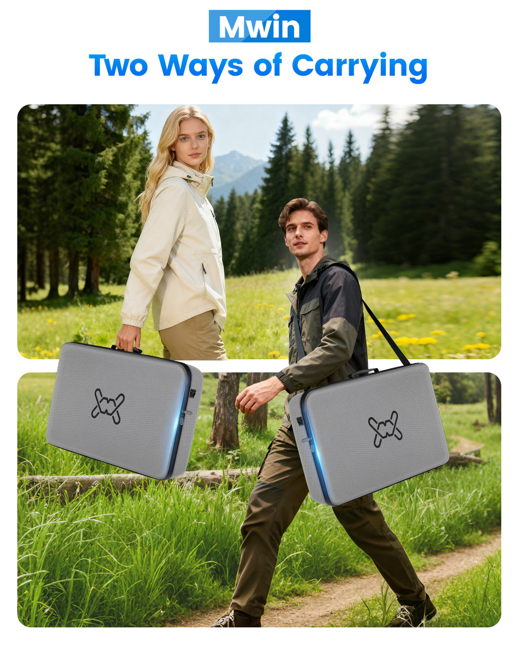 Mwin Carrying Case for Starlink Gen 3 - Starlink Accessories Shockproof Waterproof Bag for V3 Dish, Portable Travel Case, Ideal for RV Travel & Outdoor Use, Protects Your Starlink Gen 3 Kit