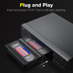 Mwin VHS Head Cleaner for VHS/VCR Players,Dry Technology- No Fluid Reusable Video Head Cleaner Tape